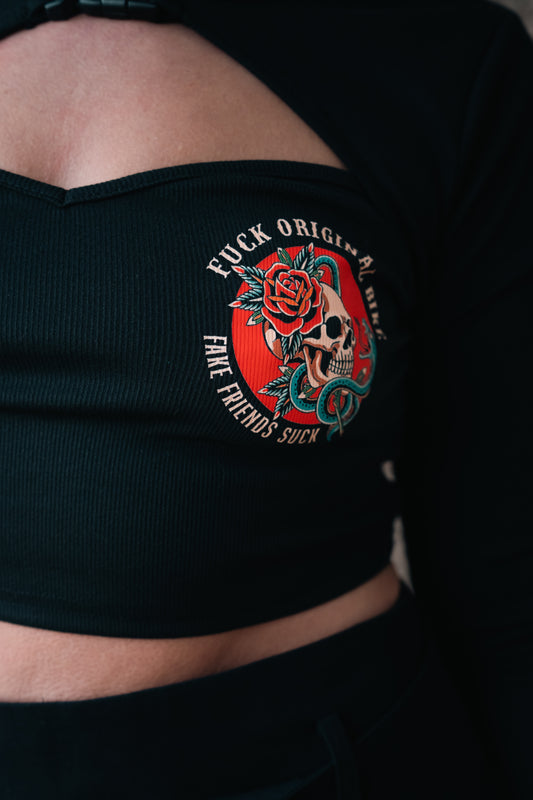 Crop FOB Fake Friends Sucks