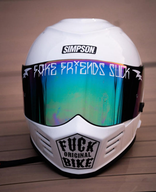 Black stickers for white helmet