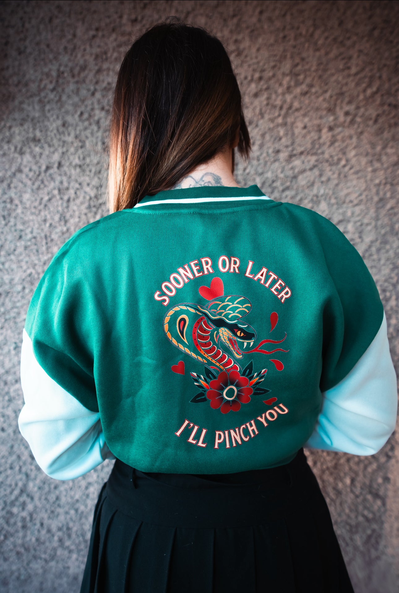 College Sweatshirt FOB green