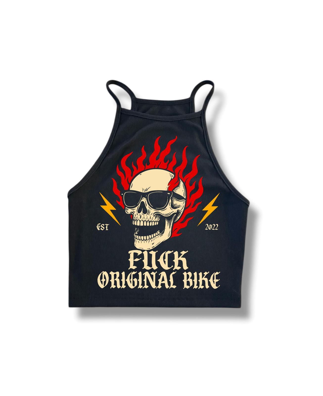 Burning Skull Crop Top