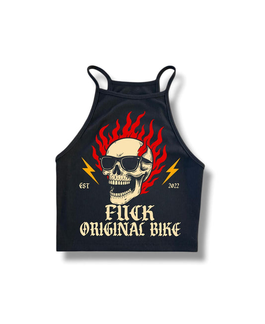 Burning Skull Crop Top
