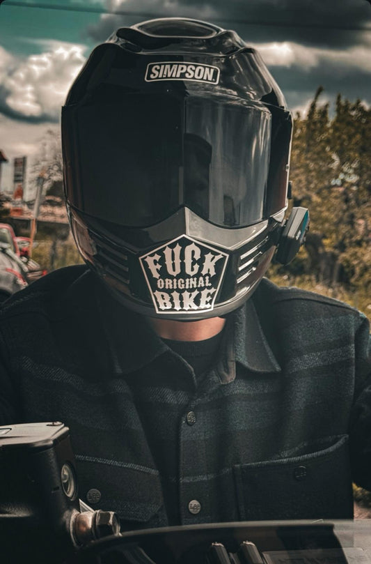 White stickers for black helmet