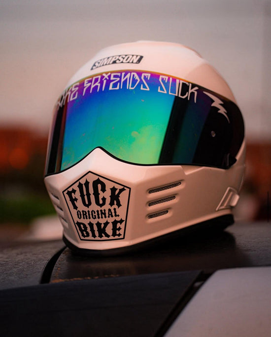 Black stickers for white helmet