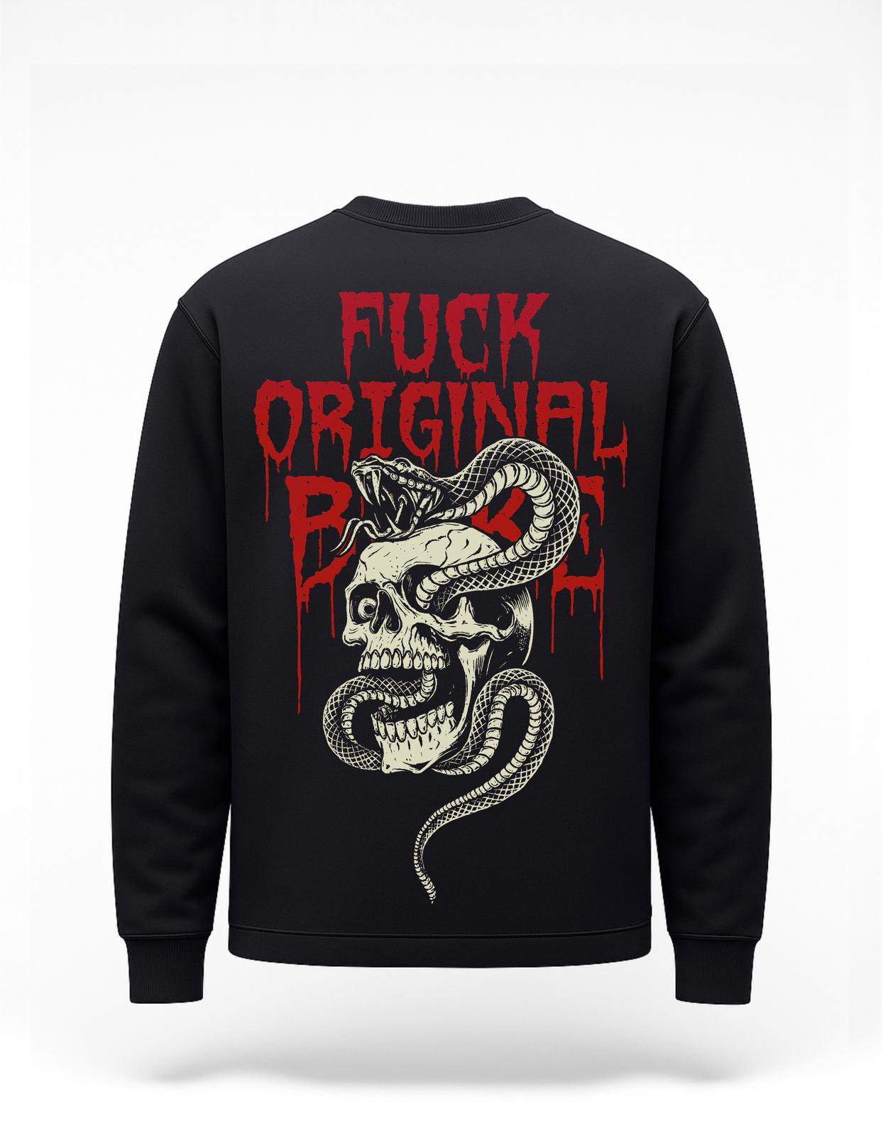 FoB-Snake skull sweatshirt-retro