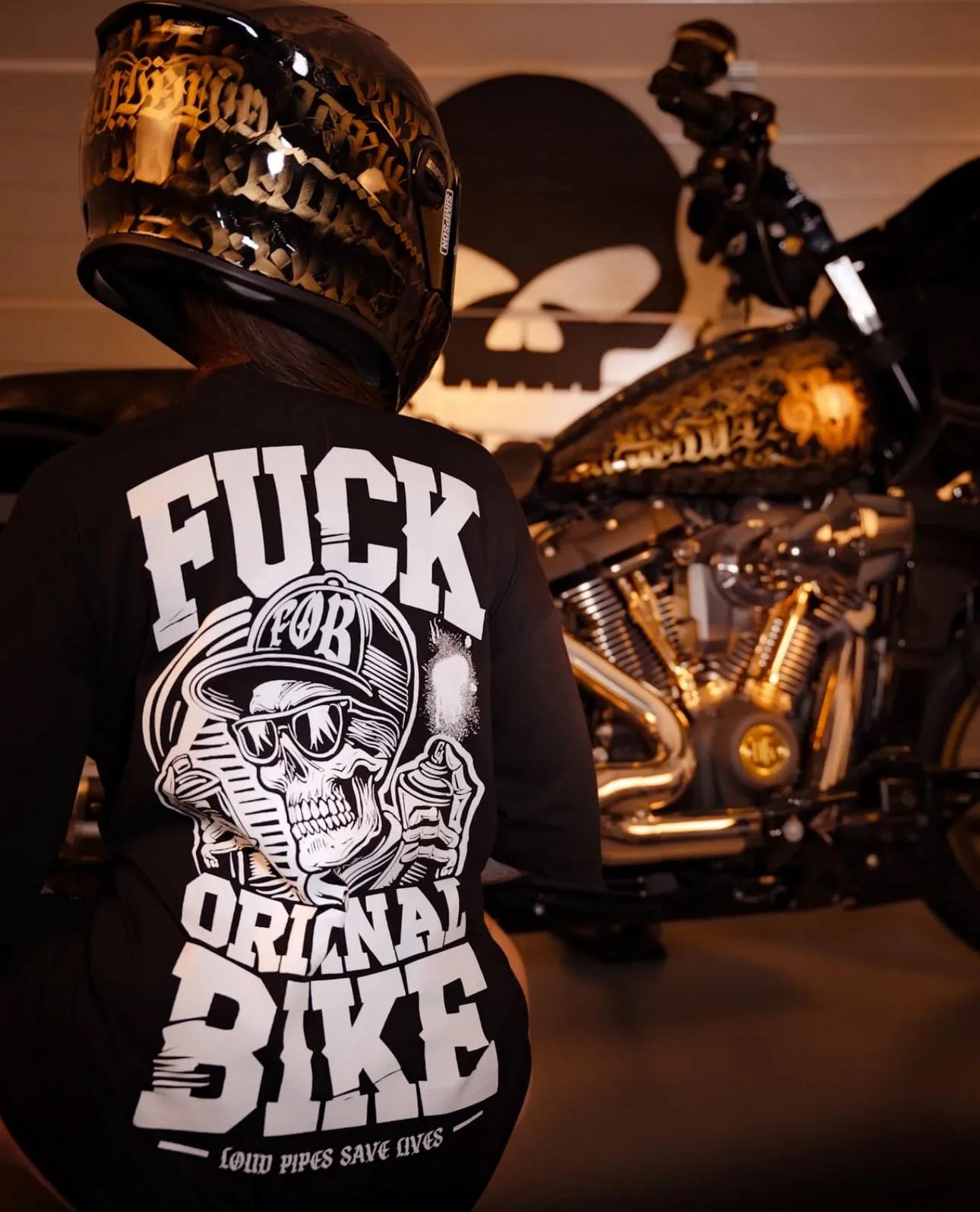 T-shirt Nera & Bianca - Fuck Original Bike - 