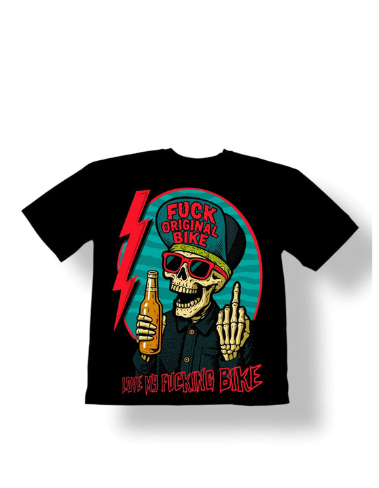 Herren Männer T-Shirt La Familia Fuck With One Death Head Mc Rap Biker Rotlicht - Foto 2